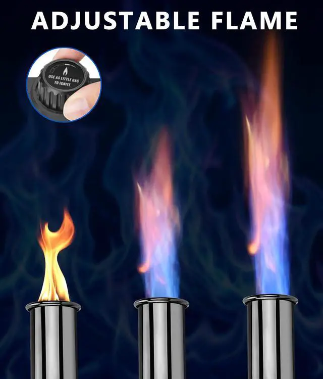 Alt view image 4 of 7 - Powerful Propane Torch with Detachable Design, Kitchen Blow Torch Gun with Adjustable Flame, Torch Burner Flamethrower for BBQ, Charcoal Lighter, Campfire, Weeding (Tank Not Included)