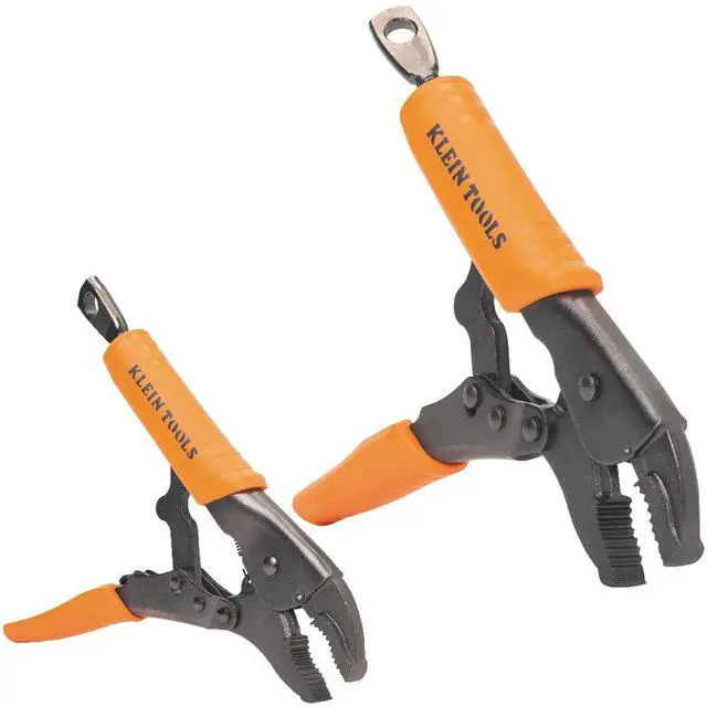 Main image of 38660 Locking Pliers Set, 7-Inch and 10-Inch Curved Jaw Pliers, Quick Release Handles, High Torque and Gripping Power, 2-Piece