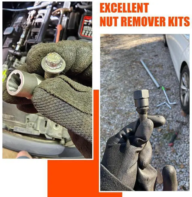 Alt view image 6 of 6 - Bolt Extractor Kit,13Pcs Stripped Bolt Extractor Set for Impact Bolt&Nut | Heavy Duty,Durable&Resistant Damage,Multiple Size Options,Organized Box,Easy Out Bolts Nuts,Gifts for Men,Home DIY