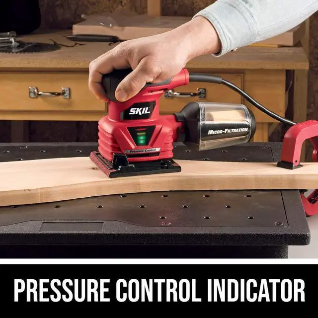 Alt view image 2 of 6 - 2.0 Amp 1/4 Sheet Palm Sander with Pressure Control - 7292-02
