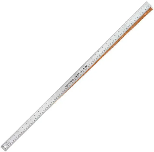 Main image of WA Portman Metal Ruler 36'', Metric Edge Corkback Stainless Steel Ruler | Cork Backing Metal Ruler with Non-Slip Flexible Stainless Steel Straight Edge Metric Construction Ruler for DIY Art & Crafts