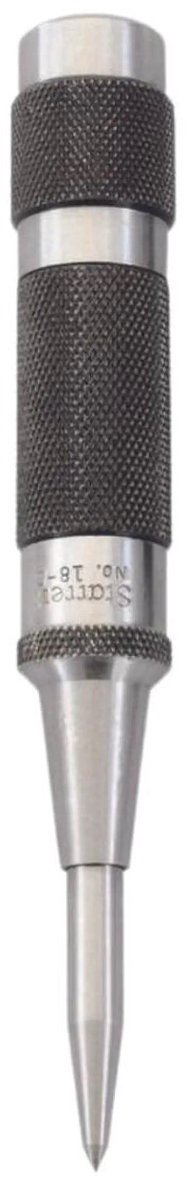 Main image of Steel Automatic Center Punch, 5-1/4" Length, 11/16" Punch Diameter | With Adjustable Stroke, Lightweight, Knurled Steel Handle, 18C