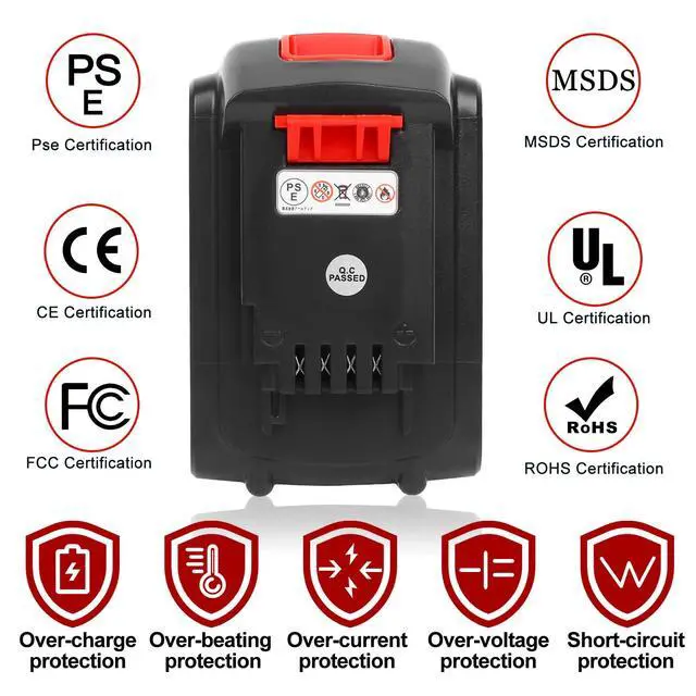 Alt view image 3 of 6 - 2 Pack 4000mAh 20V Lithium Ion Battery Replace Battery for Black and Decker 20 Volt Max Battery LBXR20 LB20 LBX20 LBX4020 Cordless Power Tools Series