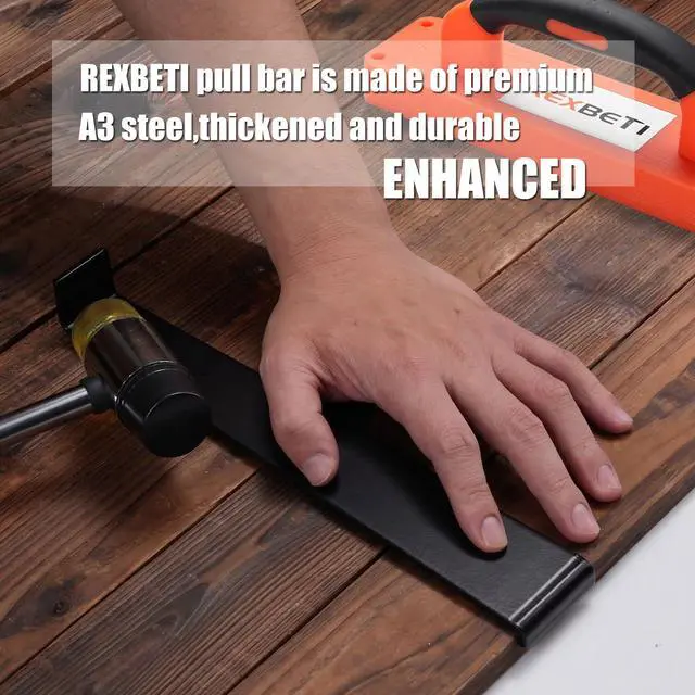 Alt view image 4 of 7 - Laminate Wood Flooring Installation Kit, LVP/Vinyl Flooring Tools | Double-faced Mallet/Steel Pull Bar/Tapping Block with Handle/40 Spacers, Laminate Flooring/Vinyl Plank Flooring Installation