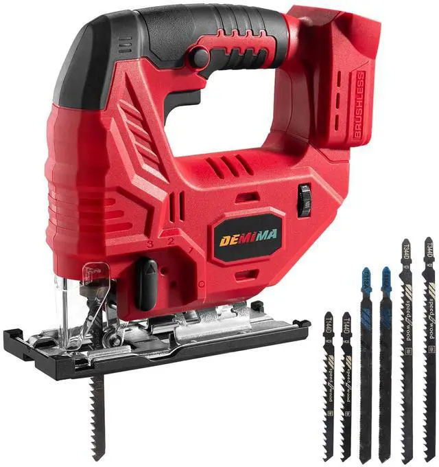 Main image of Cordless Jig Saw for Milwaukee Battery, 7 Speed Variable Up to 3200RPM, LED Light, 45° Bevel Cuts, 3 Orbital Motions, with Jig Saw Blade for Straight/Curve/Circle Cutting(Battery Not Include)