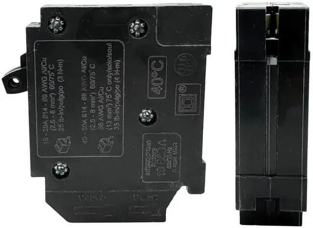 Alt view image 7 of 7 - Genuine Square D HOMT2020 20/20 Amp Tandem Circuit Breaker Kit | UL Listed, Space Saver for Homeline Panel Box, Workshop, Garage, RV, 20A, 120V, 10kAIC, 20Amp, 1 Pole HOMT, 1 Pack