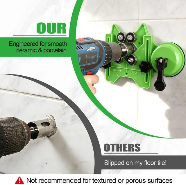 Alt view image 3 of 7 - Diamond Hole Saw Kit, 18 PCS Tile Hole Saw Kit with Double Suction Cup Guide, 6-50 mm Dry/Wet Drill Bits Set for Ceramic, Glass, Porcelain, Marble, Granite