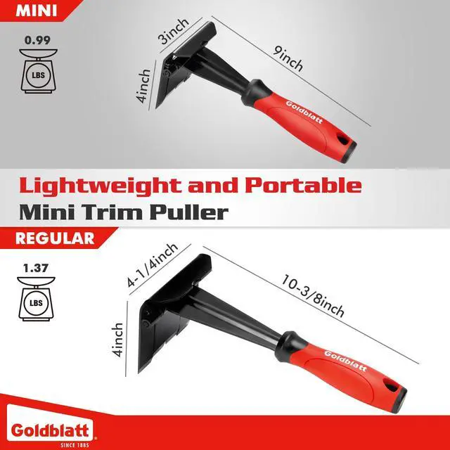Alt view image 6 of 7 - Trim Removal Tool, 3-inch Baseboard Removal Tool | No-damage the surface Pry Bar Removal Multi-Tool for Carpet Tack Strip, Baseboard, Molding, Siding and Flooring Removal