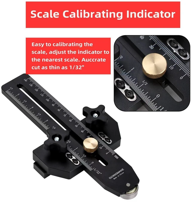 Alt view image 5 of 7 - Thin Rip Jig Table Saw Jig Guide for Making Repetitive Narrow Thin Strip Cuts Woodworking Tools Fast Thin Ripping Guide for Table Saw Band Saw Router Table Fits for 3/8" x 3/4" T Slot