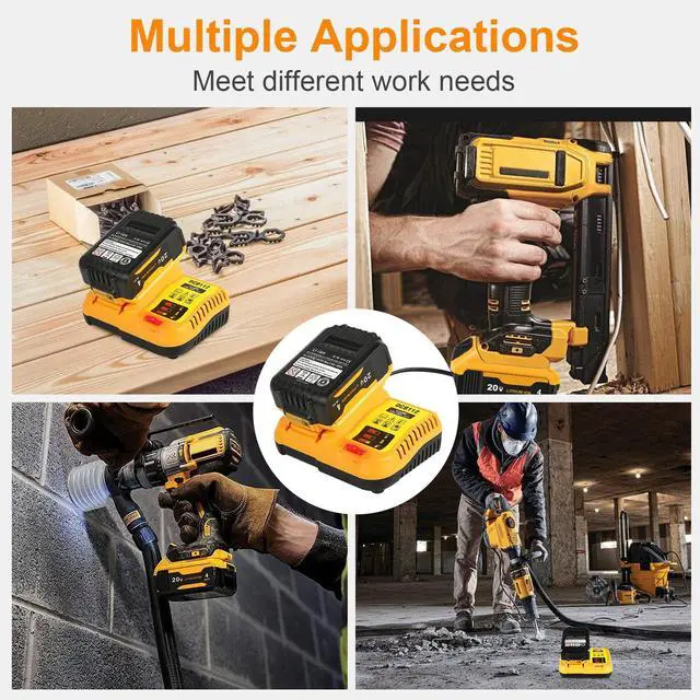 Alt view image 6 of 6 - DCB112 20V Max Battery Charger Replacement for Dewalt | Compatible with Dewalt 12V/20V Max Battery DCB120& DCB200 Series