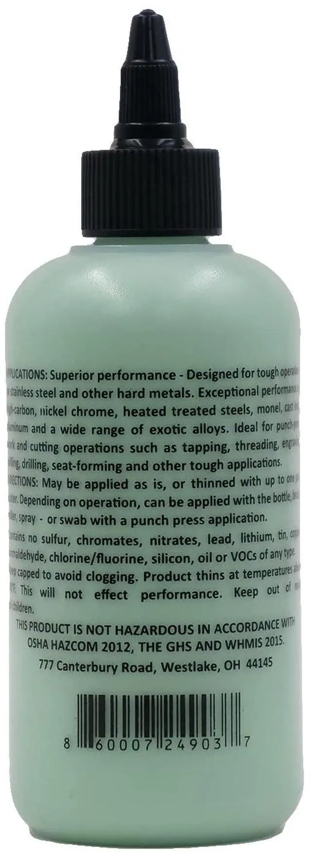Alt view image 3 of 5 - All-Purpose Metalworking Compound 8oz - Water-Based Cutting Fluid for Drilling, Tapping, Sawing - Great on Stainless Steel | No Oil