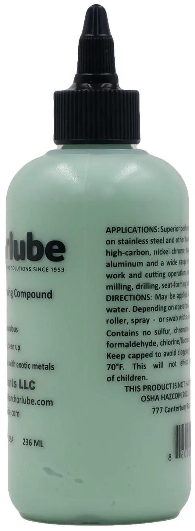 Alt view image 5 of 5 - All-Purpose Metalworking Compound 8oz - Water-Based Cutting Fluid for Drilling, Tapping, Sawing - Great on Stainless Steel | No Oil