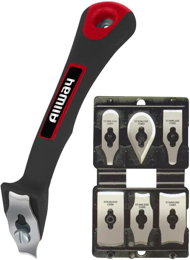 Main image of CS6 Soft-Grip Contour Scraper Set with 6 Blades and Blade File