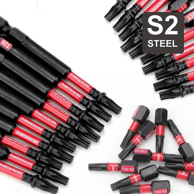 Alt view image 3 of 7 - 50 Pieces T25 2 In. Impact Tough Magnetic #25 Torx Head Power Bits, S2 Alloy Steel T25 Screwdriver Bits Set with 1Pcs Impact Bit Holder