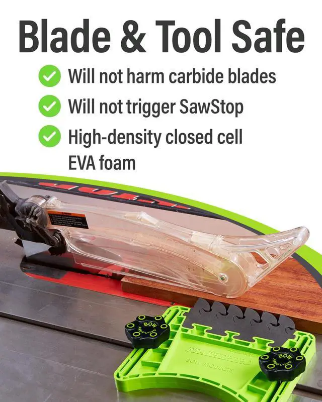 Alt view image 4 of 7 - EVA Featherboard for Table Saws, Router Tables & Band Saws | EVA Feather Board, AnchorPRO Miter Bar, 5X Kickback Resistance, Non-Marring EVA, Replaceable Feathers, Tool-Free Adjust