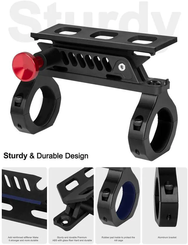 Alt view image 6 of 7 - UTV Fire Extinguisher Mount, Roll Bar Fire Extinguisher Holder | Quick Release, Aluminum Bracket Fits 1.75"-2" Roll Cage Mount, Compatible with Polaris RZR Cam Am x3 Kawasaki Pioneer Talon