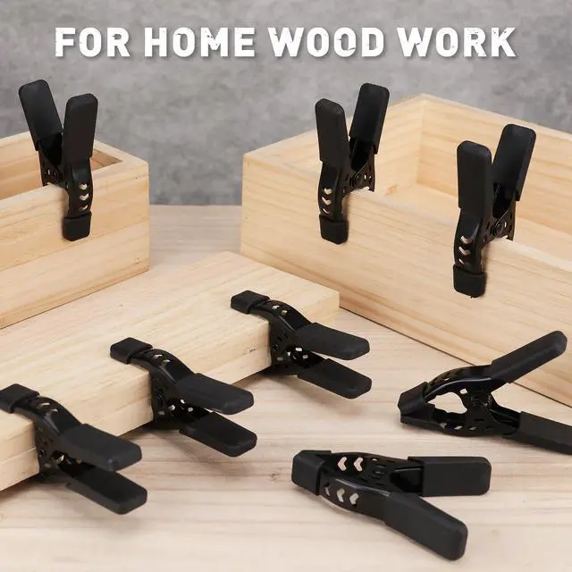 Alt view image 7 of 7 - 6-Piece Spring Clamps 4-inch Tarp Clamps Heavy Duty Woodworking Clips Spring Clips Metal Clamp Large Clamps Pool Cover Backdrop Stand Photograph Clamp