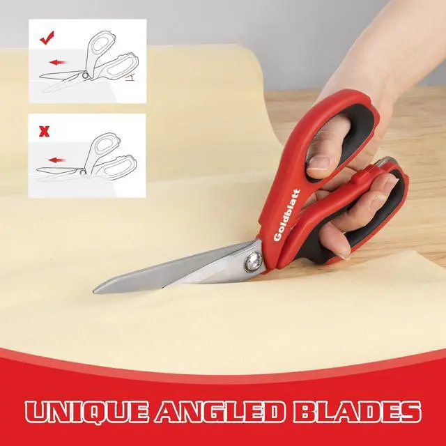 Alt view image 5 of 7 - 2PCS Heavy Duty Scissors, Multipurpose Shop Scissors | Stainless Steel Blades and Comfortable Handle, Easy Cutting of Cardboard, Wires, Leather, Fabric