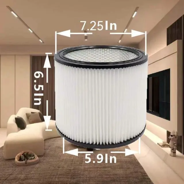 Alt view image 4 of 7 - Replacement Filter For Shop Vac 90304,90585 shop vac filters | Replacement Filter For Shop Vac Filters 90304 -Perfect for Wet/Dry vacuum cleaner shop vac ash vacuums - Long