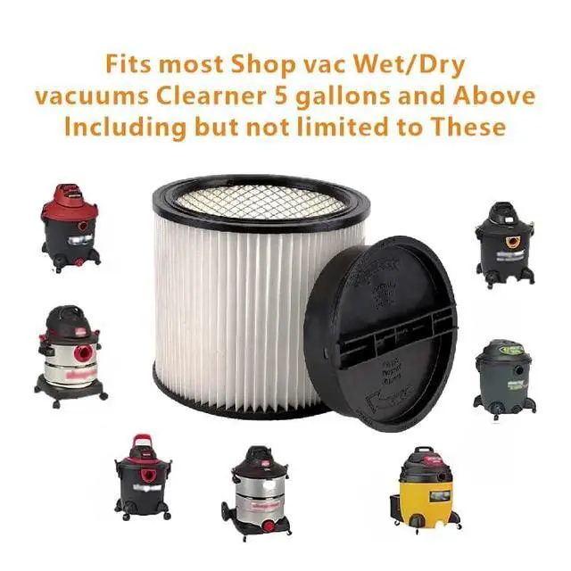 Alt view image 5 of 7 - Replacement Filter For Shop Vac 90304,90585 shop vac filters | Replacement Filter For Shop Vac Filters 90304 -Perfect for Wet/Dry vacuum cleaner shop vac ash vacuums - Long