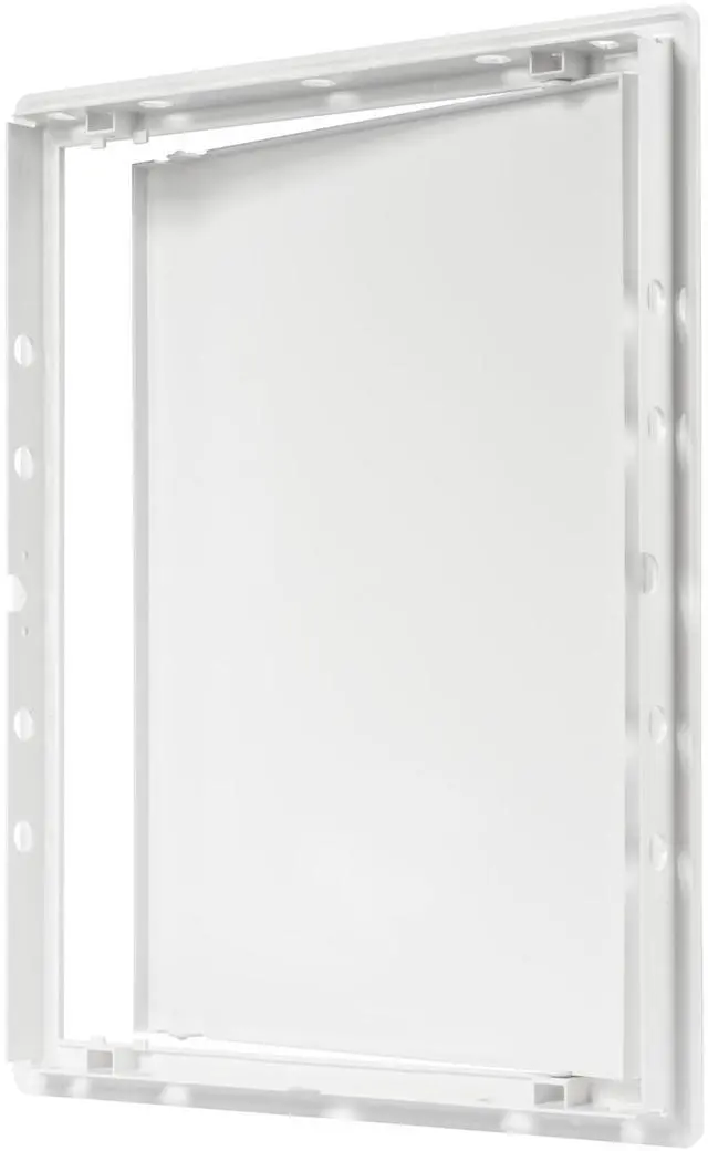Alt view image 5 of 7 - 12" x 16" White ABS Plastic Plumbing Access Panel - Wall Access Panel for Drywall - Wire Cover for Wall Covering Panels - Electricity, Heating Alarm, Bathroom Ceiling Or Wall Hole Cover