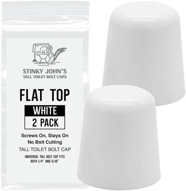 Main image of Don't Cut Those Bolts! 100% Made in USA, toilet bolt caps, toilet bolt covers, toilet screw covers (Universal Fit, 2 Pack)
