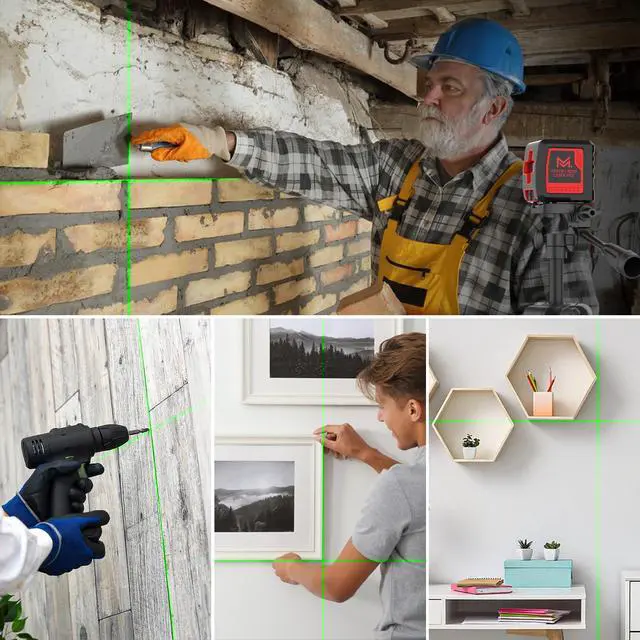 Alt view image 6 of 6 - Self Leveling Laser Level 100ft, Green Cross Line with Tripod, 4 Brightness Modes & Pulse Function, Manual & Self-Leveling Modes, IP54 Waterproof for Picture Hanging, Tile, DIY Construction