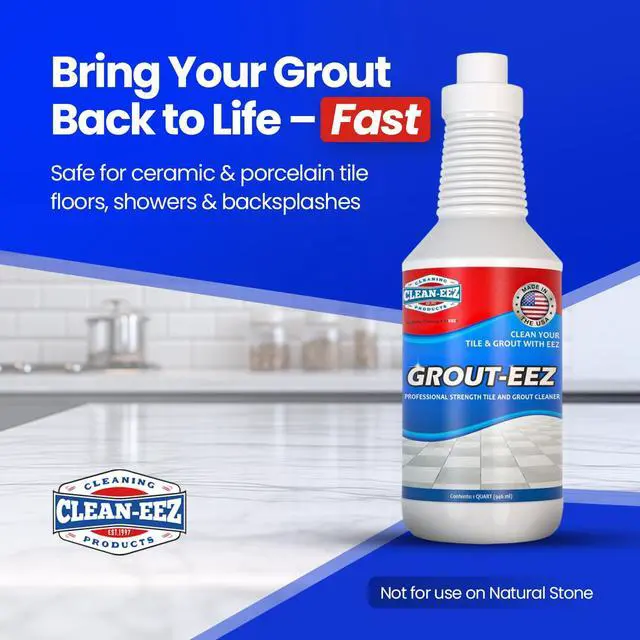 Alt view image 2 of 6 - Clean-eez Grout-eez Super Heavy-Duty Grout Cleaner - Powerful Tile and Floor Stain Remover for Bathroom, Kitchen, and More - 32 oz