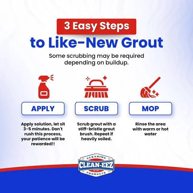 Alt view image 5 of 6 - Clean-eez Grout-eez Super Heavy-Duty Grout Cleaner - Powerful Tile and Floor Stain Remover for Bathroom, Kitchen, and More - 32 oz