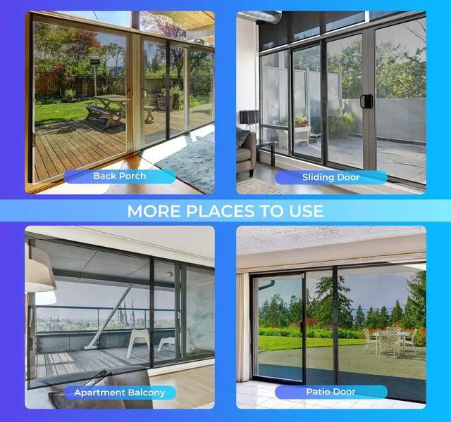 Alt view image 6 of 6 - Garage Door Screen 16x7FT, Magnetic Screen Door with Retractable Fiberglass Mesh and Heavy Duty Weighted Bottom, Easy Assembly&Pass, Hands Free w/ 40 Magnets for 2 Car Garage/Patio/Small Shop