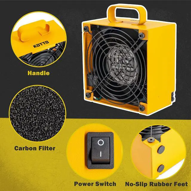 Alt view image 2 of 6 - Solder Smoke Absorber Remover Fume Extractor Soldering Filter | Smoke Prevention Absorber DIY Working Fan for Soldering Station(Yellow)