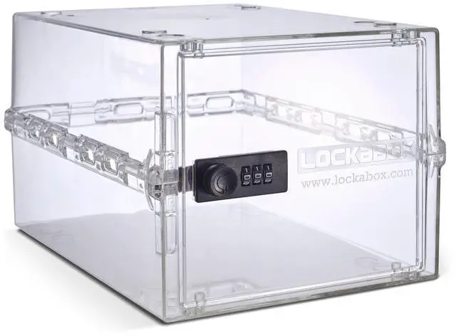 Main image of One | Premium Lock Box | Medium Combination Lock Box For Food, Medicine & Home Safety | External Size 12 x 8 x 6.6 inches (Crystal)