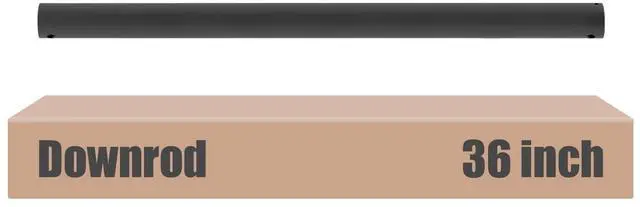 Main image of 36 inch Ceiling Fan Downrod, 3 FT,1'' Diameter (Black, Not Threaded) | 3 FT Black Downrod, 1 inch Outside Diameter,Downrod suitable for a Wide Range of Fans(Not Threaded)