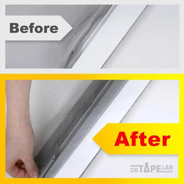 Alt view image 3 of 6 - Grey Window Screen Repair Tape, 4 in X 15 FT, Screen Repair Kit for Windows or Doors, Strong Adhesive Patch Kit Fiberglass Mesh Tape