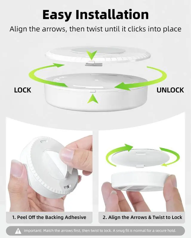 Alt view image 4 of 6 - LED Puck Lights, Rechargeable Touch Light, 2.95'' Mini Tap Lights, Wireless Closet Light, Under Cabinet Lighting, 3 Color Temps, Stick On Lights Kitchen,Closet,Pantry(2 Pack)