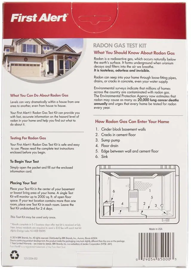 Alt view image 2 of 4 - Radon Gas Test Kit, RD1