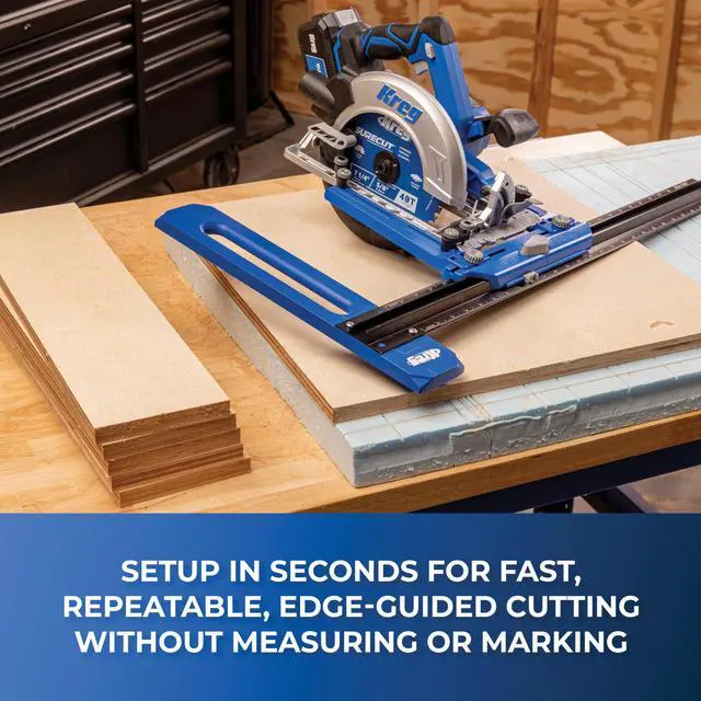 Alt view image 3 of 6 - KMA2400 Rip-Cut Circular Saw Guide - Cutting Tool - Guide is Best for Regular (Side-Blade) Circular Saw - Ensure Compatibility Before Use - Woodworking Tools for Home Improvement