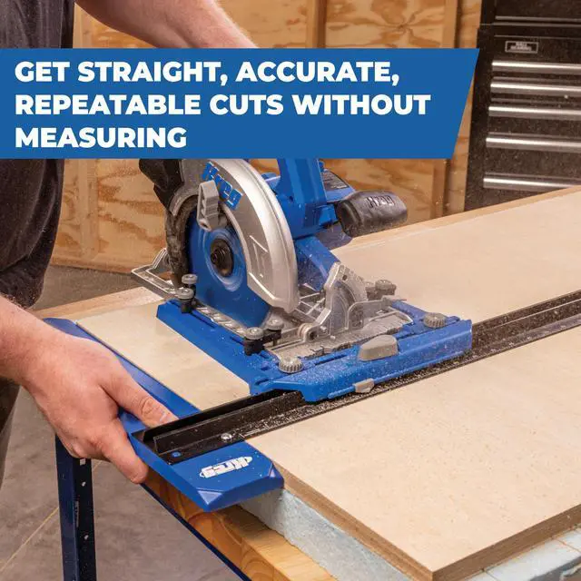 Alt view image 4 of 6 - KMA2400 Rip-Cut Circular Saw Guide - Cutting Tool - Guide is Best for Regular (Side-Blade) Circular Saw - Ensure Compatibility Before Use - Woodworking Tools for Home Improvement