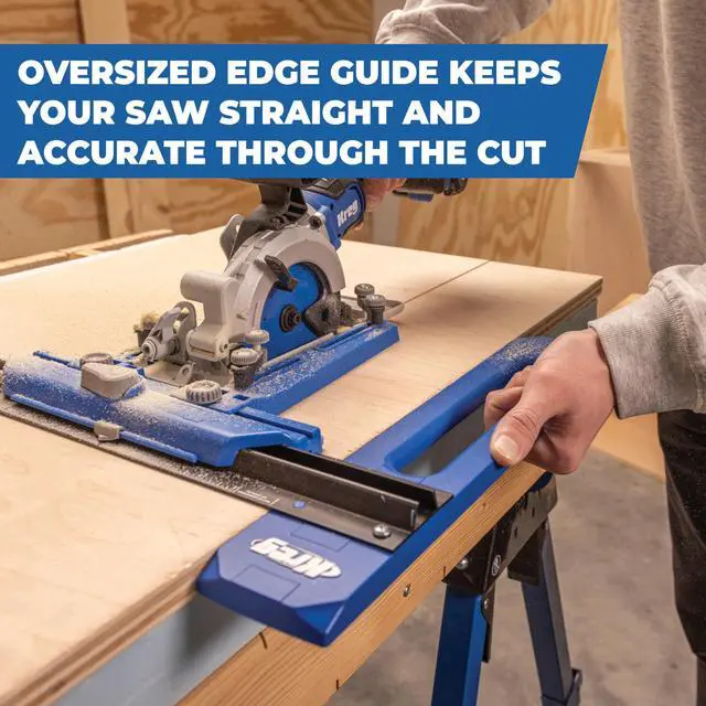 Alt view image 6 of 6 - KMA2400 Rip-Cut Circular Saw Guide - Cutting Tool - Guide is Best for Regular (Side-Blade) Circular Saw - Ensure Compatibility Before Use - Woodworking Tools for Home Improvement