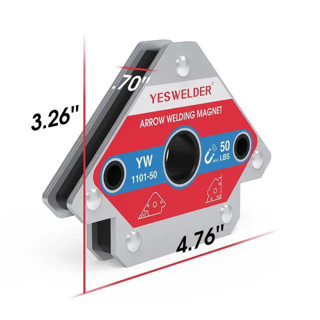 Alt view image 5 of 6 - 4-Pc Welding Magnet Set, 50 lb Holding Power Welding Accessories | magnetic holding support, workpiece positioning, fit-up, assembly