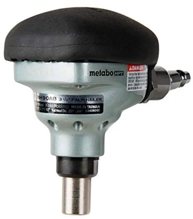 Main image of Palm Nailer, Magnetic Nose 360° Swivel, Joist Hangers, NH90AB | Pneumatic Power Nailers for Connectors, 2-1/2 to 3-1/2 in. Bulk Fasteners, 360-Degree Rotation Air Fitting