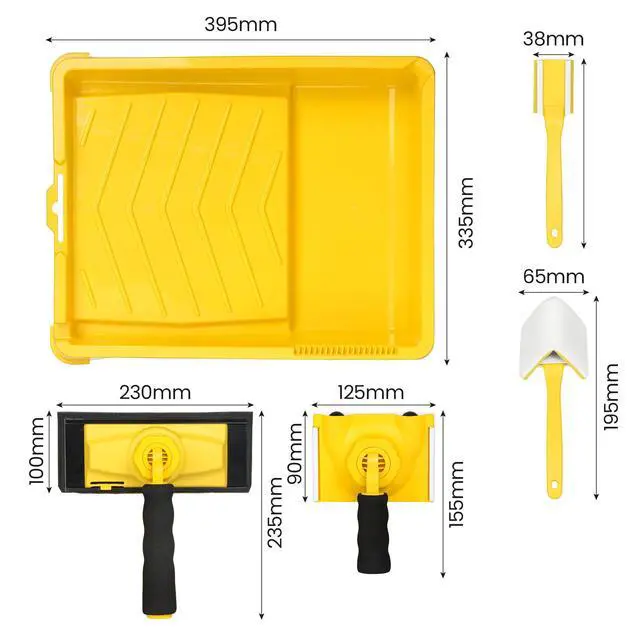 Alt view image 2 of 6 - Paint Edger Tool Kit - 9 Inch Paint Pad Set | 7 Pcs Paint Edger with Trim,Corner Wall and Ceiling Pad Painter,360° Rotation Handle Paint Edger Trimmer with Refill Pads