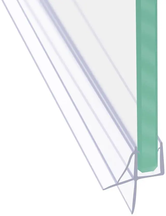 Main image of Frameless Shower Door Bottom Seal Shower Sweep with Drip Rail for 1/4" Glass,36" Long, Vinyl, Clear | Vinyl, Clear,Shower Door Bottom Sweep
