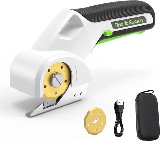 Main image of 2026 NEW 4V Cordless Electric Cutting Tools, Cardboard Cutter with 2 Titanium Metal Blade Accessories, Safety Lock, Rotary Cutter for Cardboard, Box Cutter - Mist