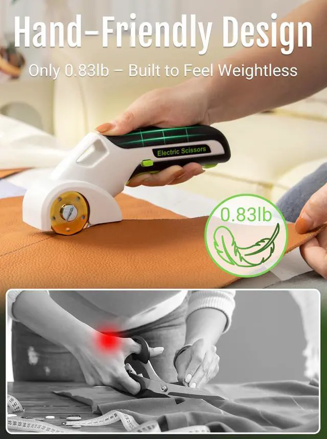 Alt view image 5 of 6 - 2026 NEW 4V Cordless Electric Cutting Tools, Cardboard Cutter with 2 Titanium Metal Blade Accessories, Safety Lock, Rotary Cutter for Cardboard, Box Cutter - Mist
