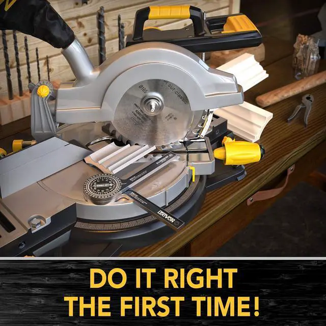 Alt view image 3 of 6 - Aluminum Miter Saw Protractor | 7-Inch Rust Proof Angle Finder Featuring Precision Laser Engraved Scales (LX-230)