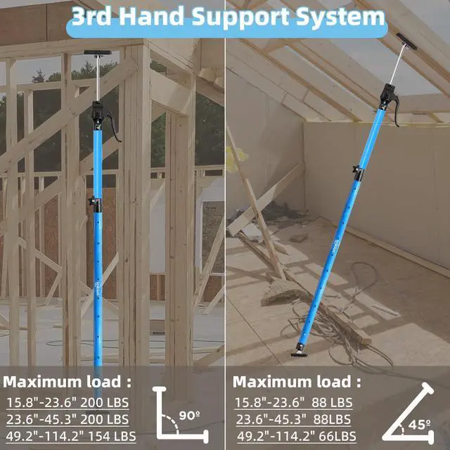 Alt view image 5 of 6 - 2PK High Quality Metal Cabinet Jacks for Installing Cabinets,200LB Load 3rd Hand Support System,Adjustable Support Pole,15.8-23.6 Inches Quick Support Rod,Perfect for Cabinet Installation