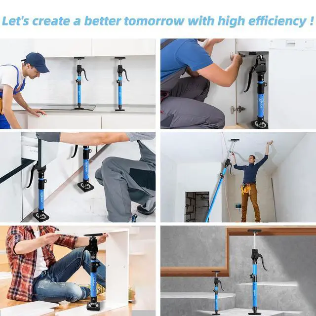 Alt view image 6 of 6 - 2PK High Quality Metal Cabinet Jacks for Installing Cabinets,200LB Load 3rd Hand Support System,Adjustable Support Pole,15.8-23.6 Inches Quick Support Rod,Perfect for Cabinet Installation