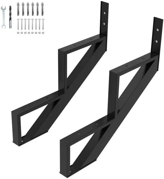 Main image of Steel Stair Step Riser-2 Pack, 2 Step Stair Stringers for Deck | Sturdy Powder Coating Steel Stair Stringer for Outdoor Steps and Stairs