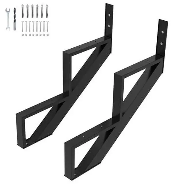 Alt view image 2 of 6 - Steel Stair Step Riser-2 Pack, 2 Step Stair Stringers for Deck | Sturdy Powder Coating Steel Stair Stringer for Outdoor Steps and Stairs